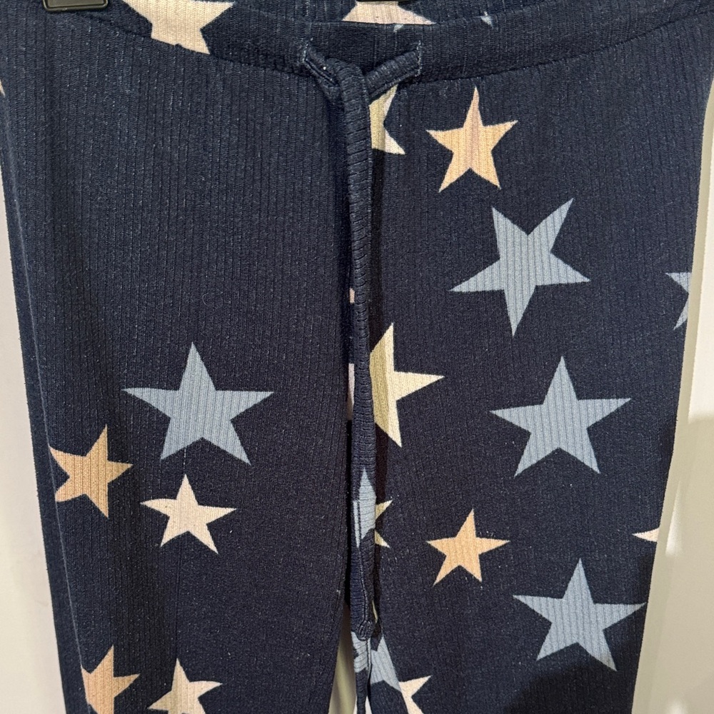 Lucky Brand Navy Star Pajama Set with Blue and Cream Stars - Picture 7 of 11